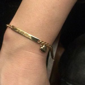 “Kelley” Vintage Speidel with Heart Charm Bracelet